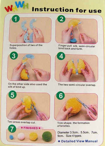 Шерстяное вязание, инструмент для вязания шерстяных клубков, простое изготовление шерстяных клубков, набор из 4 пар 3,5/5,5/7/9