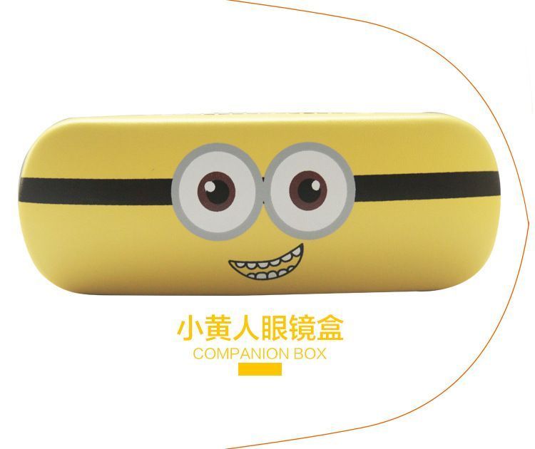 Hộp đựng kính bán chạy phim hoạt hình hộp đựng mắt nhỏ màu vàng miễn phí vận chuyển, kính miễn phí gọng kính người cận thị Hộp đựng kính cận thị - Kính