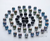 批发托玛琳项炼 幻彩色转运项炼彩色锗粒腰鼓项炼