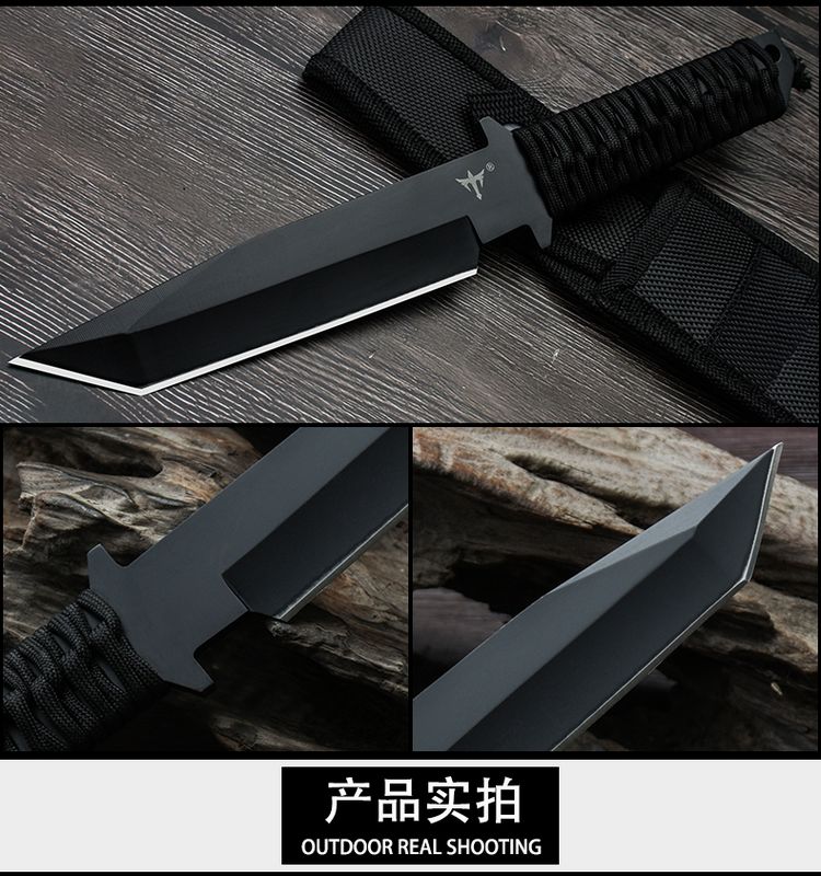 Wolverine Dao ngoài trời Dao bỏ túi quân đội Dao có cạnh Dao cầm tay sắc bén Độ cứng cao Dao thẳng Trường sống còn dao quân sự - Công cụ Knift / công cụ đa mục đích