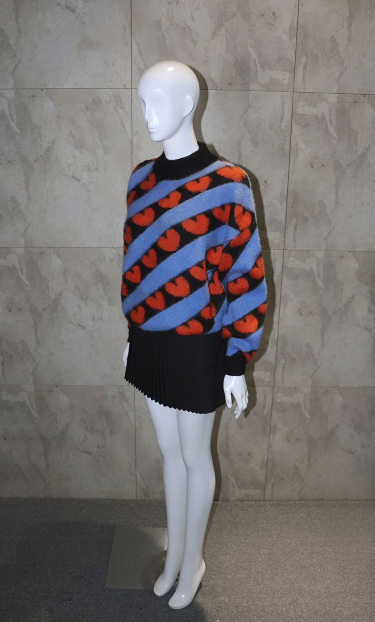 Maje Franch Jiang Shuying the same love mohair sweater 2020 mùa đông lười biếng áo pull nữ phù hợp với tất cả các phụ nữ - Áo len thể thao / dòng may