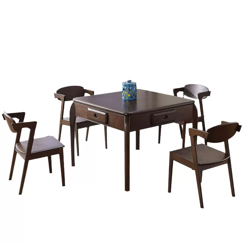 Bàn ăn điện bằng gỗ rắn bàn mạt chược hoàn toàn tự động gấp gọn đơn giản bàn cờ bàn ăn máy mạt chược Trung Quốc sử dụng kép một - Các lớp học Mạt chược / Cờ vua / giáo dục