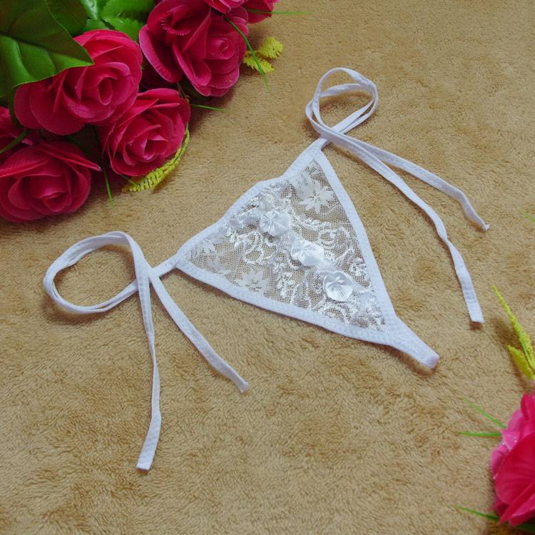 Sexy Ladies Đồ lót Đinh tán Tie Tulle Quần lót phối cảnh Thong ST7112 quần lót nam nữ gợi cảm nhất