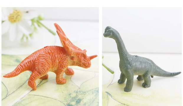Dibang-731 trẻ em 22 mô phỏng khủng long tĩnh 2 inch +2 nhận dạng mô hình động vật bằng nhựa mô hình đồ chơi cao cấp