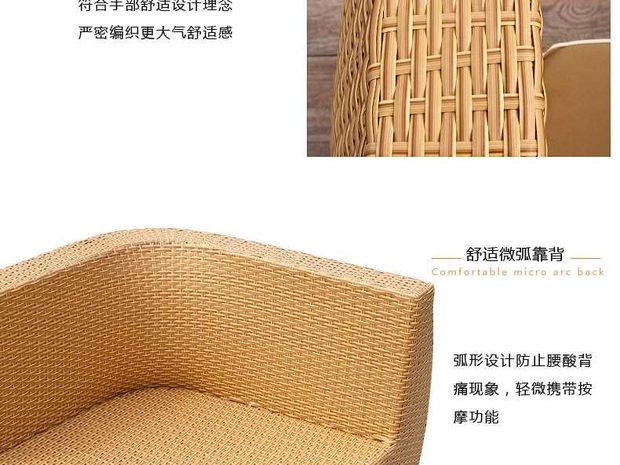 Tengjiaju Mây mây ghế ban công mây kết hợp sofa giải trí ngoài trời sofa biệt thự mây mây đồ nội thất - Nội thất siêu thị