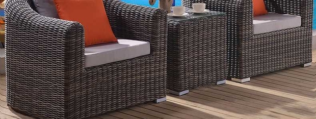 RLOPAY Nội thất ngoài trời Sofa Sofa ngoài trời kết hợp Sofa phòng khách Wicker Ghế Sofa Sofa Mây mây - Nội thất siêu thị