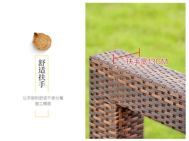Shuangdi sofa ngoài trời bàn cà phê phòng khách ban công mây ghế kết hợp biệt thự sân vườn mây đồ nội thất giải trí - Nội thất siêu thị