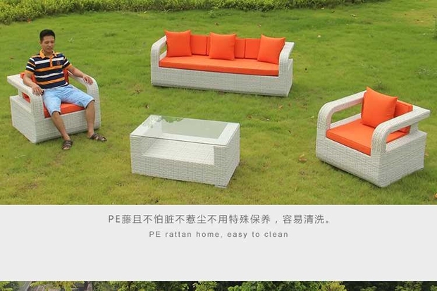 Bàn ghế ngoài trời mây ban công sofa ngoài trời giải trí giả mây mây ghế sofa mây đồ nội thất người duy nhất - Nội thất siêu thị