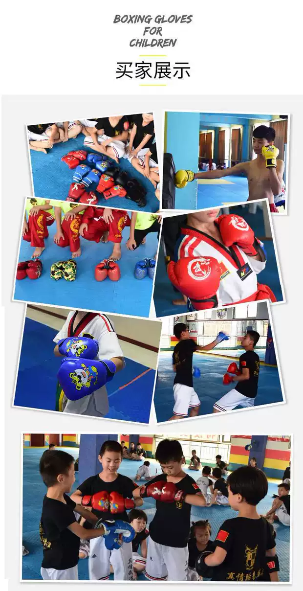 Găng tay đấm bốc cho trẻ em Boxing Sanda Muay Thai Boxing võ thuật võ thuật Taekwondo Găng tay chiến đấu găng boxing monkey