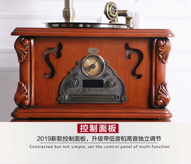 Otino cổ phonograph retro máy ghi âm vinyl châu Âu máy ghi âm cũ thời âm thanh phòng khách nhà con lắc