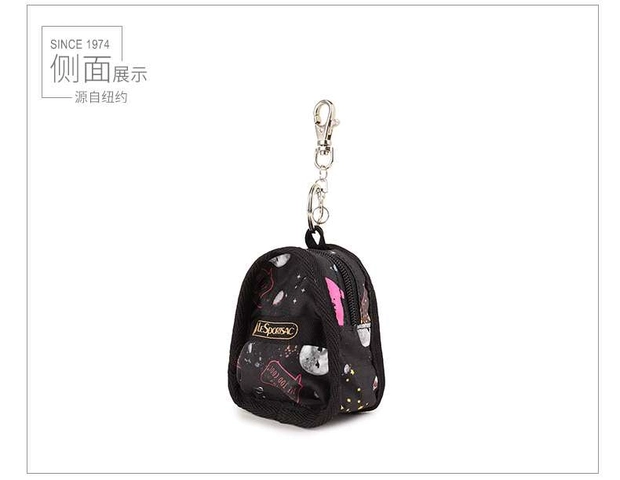 Âm nhạc LeSportsac phát sóng 2018 thơ mới túi nước không thấm nước phụ kiện túi xách túi xách chìa khóa 8072E140 - Trường hợp chính ví móc chìa khóa nữ