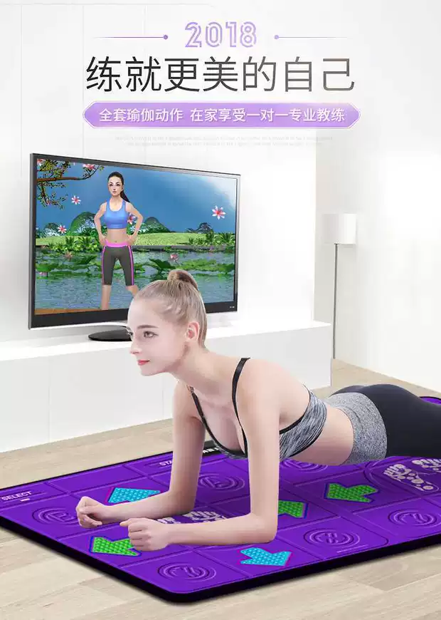 Dance Overlord HD HDMI Giao diện Dance Mat Double HD Dance Machine Home Trò chơi Somatosensory Yoga Dance - Dance pad