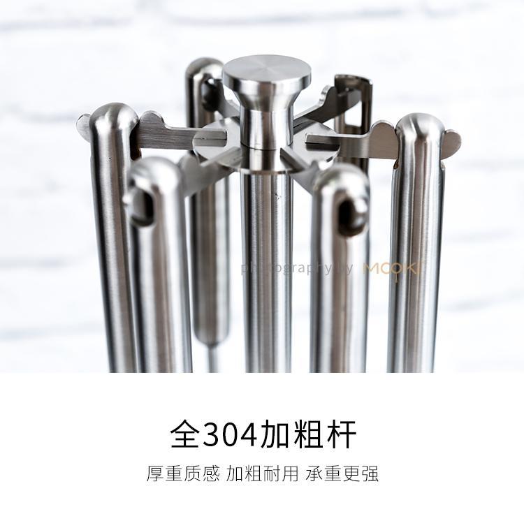 Giá để thìa xoay dày giá đựng dụng cụ nhà bếp lắp inox 304 treo nồi xẻng thép giá xẻng - Phòng bếp