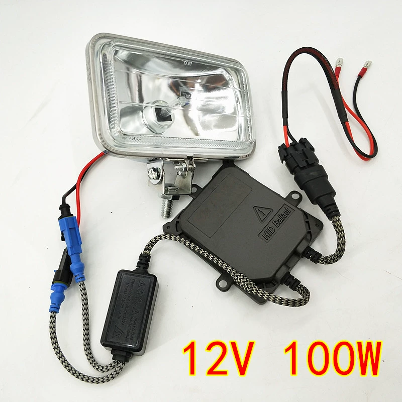 Đèn điện 12V xe máy đầu vuông xenon đèn sửa đổi bóng đèn trắng xenon đèn chiếu sáng bên ngoài