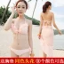 Sexy màu đỏ 2019 mới Hàn Quốc áo tắm bikini hương thơm nhỏ siêu lộ ngực màu đen tập hợp đồ bơi - Bikinis