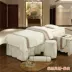 Bộ trải giường làm đẹp bốn mảnh, chăn bông đầy đủ, bộ trải giường massage trị liệu thẩm mỹ viện cao cấp phong cách Châu Âu có thể tùy chỉnh logo - Trang bị tấm