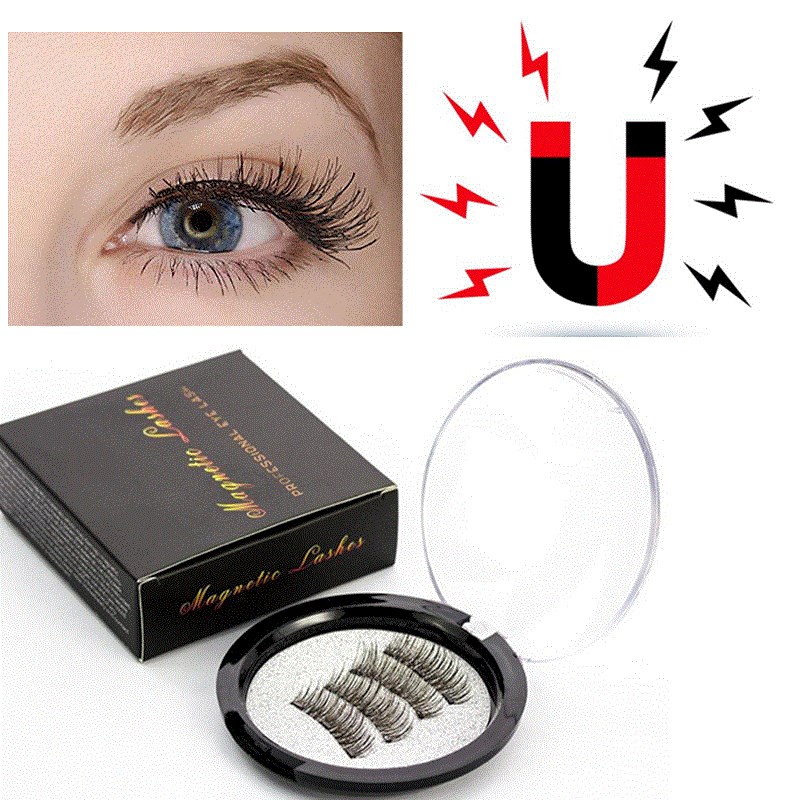 Maquiagem Make Up Magnetic Eyelashes with 3 Magnets Handmade