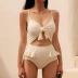 Bikini thu đông 2020 phiên bản hàn quốc màu đặc mới sexy áo tắm một mảnh khoét lưng hở ngực đẹp - Bikinis