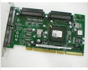 The original ADAOTEC ASC-39320 SCSI card of the new DELL server disassembled