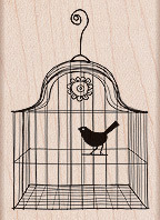Hero Arts Classic Stamp Seal: F4899 Birdcage