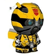 Full 68 Mô hình giấy lao động thủ công 3D DIY Transformers Q phiên bản Bumblebee với mô tả giấy