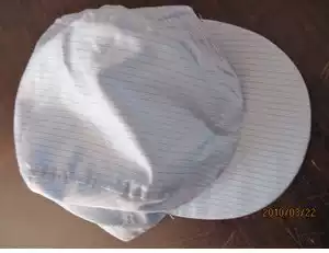 Men's blue and white striped anti-static non-woven hat Dust-free hat Anti-static hat Dust-free room dust-proof big hat