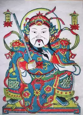 Wu Qiang New Year painting Woodblock New Year painting 