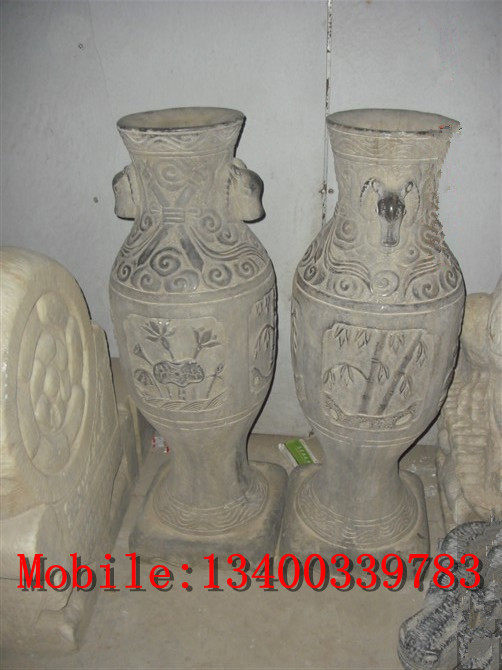 Antique fish tank Bluestone fish tank Stone carving old vase Garden decoration Stone carving ornaments 206