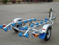 Special hot-dip galvanized trailer for domestic yachts and motorcycle speedboats