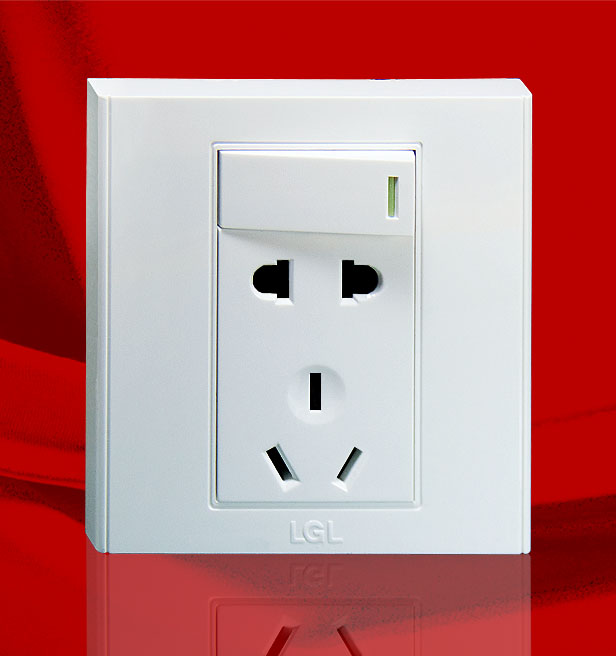 LGL Songni wall V8 86 dual-control switch five-hole panel copper terminal