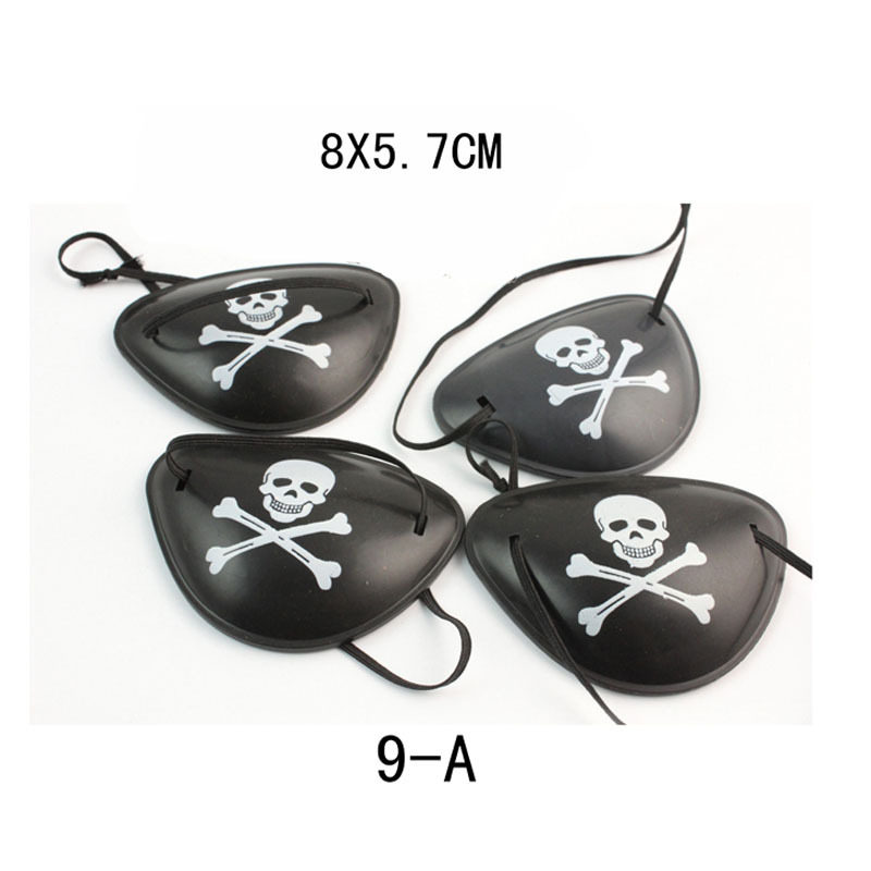 Children's Monocular Dragon Plastic Black Eye Patches Caribbean Pirates Weak View Monocular Eyeshades Cosplay