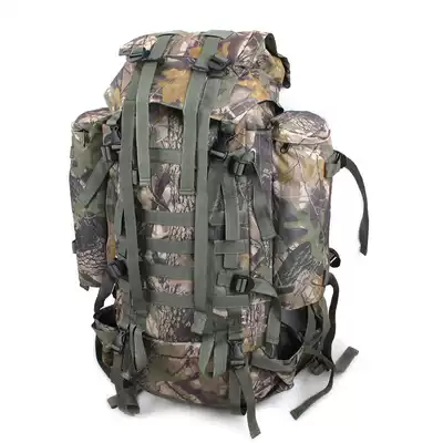 Aluminum frame 80L super large capacity camouflage mountaineering bag tactical shoulder bag outdoor rack bag