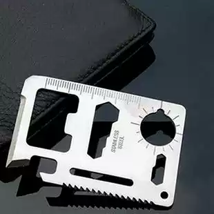 Outdoor multi-function tool card survival knife card camping card Swiss card universal knife card send black leather case