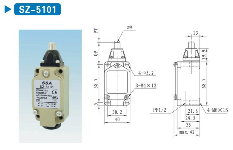 Vertical stroke switch SZ-5101 WLD AZ5-101 MJ-7101 SZL-WL-F 2LS1-J