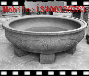Stone carving old flower pot Stone fish tank Blue stone fish tank Stone carving sink Stone carving pendulum 124