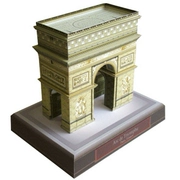 Full 68 model Mô hình giấy thủ công 3D Kiến trúc cổ điển thế giới DIY Pháp Paris Arc de Triomphe với mô tả giấy