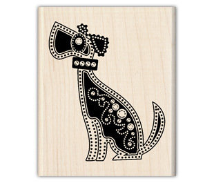 Inkadinkado 2009 Wood Stamp * Seal: 99278 Gem Dog