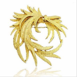 Sunbeam Jewelry (Sunbeam) Golden Phoenix Tail Brooch