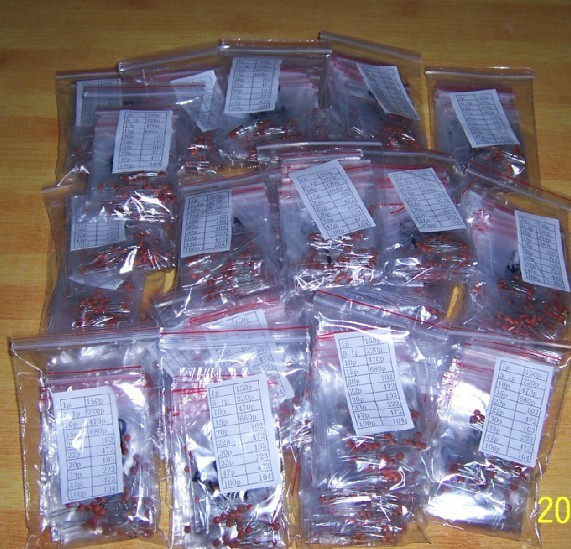 Porcelain capacitor pack (there are 20 specifications, 10 each) are individually packaged for each specification, easy to find