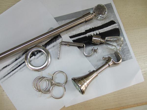 396 Home Elements*19MM Stainless Steel Crystal Fashion Curtain Rod European Roman Rod Modern Single Double Rod