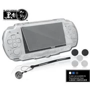 Black Point PSP2000 Crystal Case Protection Set PSP2000 Vỏ cứng trong suốt Gửi Rocker Silicone Case / Dây đeo tay - PSP kết hợp