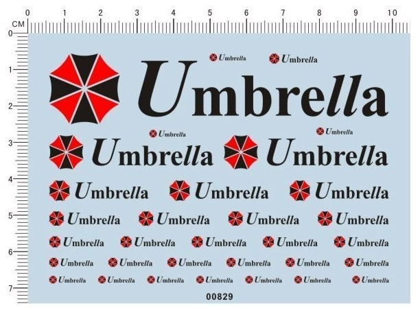 [Thế giới người mẫu] Mô hình ô tô hình dán nước Biohazard Umbrella - Công cụ tạo mô hình / vật tư tiêu hao