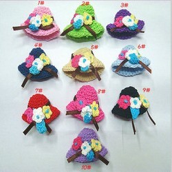 Small Floral Cap Hand Crochet Hook Flowers Handmade Sweater Wool Thread Cotton Thread Flowers DIY Chest Floral Head Flower Shoes Accessories Bag Accessories