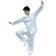 Quần áo võ thuật cotton Quần áo nam phong cách Trung Quốc Tai Chi quần áo cotton và vải lanh Trẻ em thực hành quần áo biểu diễn mùa xuân và mùa hè dài tay - Trang phục đồ bộ cho bé gái Trang phục
