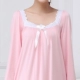 Châu Âu và Hoa Kỳ dài modal dài tay nữ mùa hè cotton rộng kích thước lớn phiên bản Hàn Quốc của đầm nhà mùa xuân và mùa thu ngọt ngào dễ thương