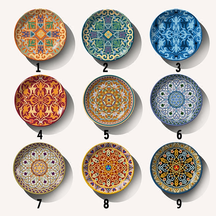 Eurasian style traditional fields Garden retro nostalgia decorative disc hanging disc wall-mounted disc wall disc hanging wall disc photo plate wall