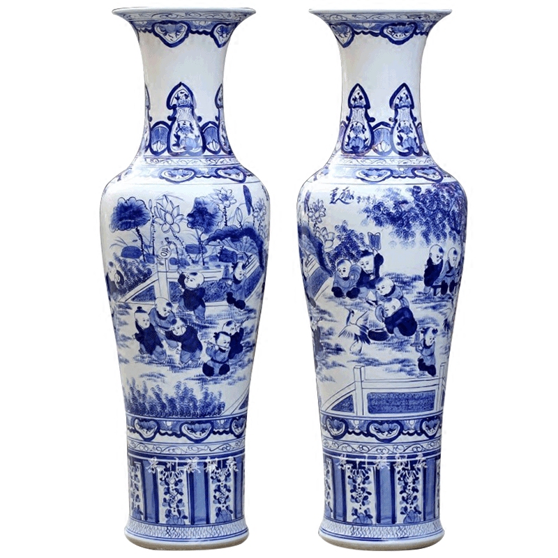 The sitting room of large ceramic vase hand - made lad jingdezhen porcelain porcelain gifts big yards place decoration