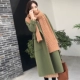 Mùa đông phong cách mới khí chất là mỏng và phiên bản tốt 2WAY phương pháp đeo thắt lưng cho kim dài phần áo khoác len nữ áo khoác len nữ Áo khoác dài