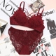 Sexy thoải mái ren không có vòng thép mỏng tập hợp áo ngực dây đai bra đồ lót cô gái nhận được sữa chống chảy xệ bikini đi biển đẹp 2021 Bộ đồ lót