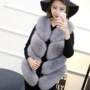 [Đặc biệt hàng ngày] vest lông mới trong phần dài của giả lông cáo vest vest lông thú Hàn Quốc Slim nữ áo khoác lông cừu nam
